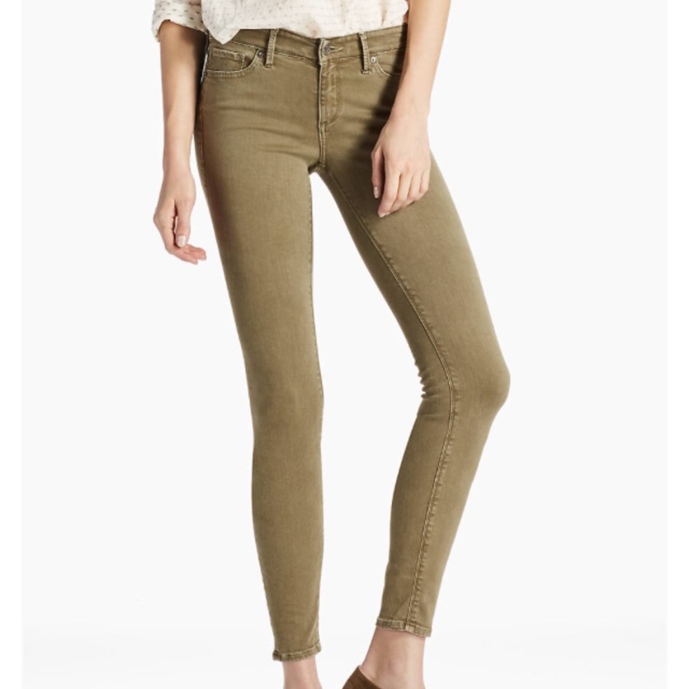 Lucky Brand Olive Skinny Jeans